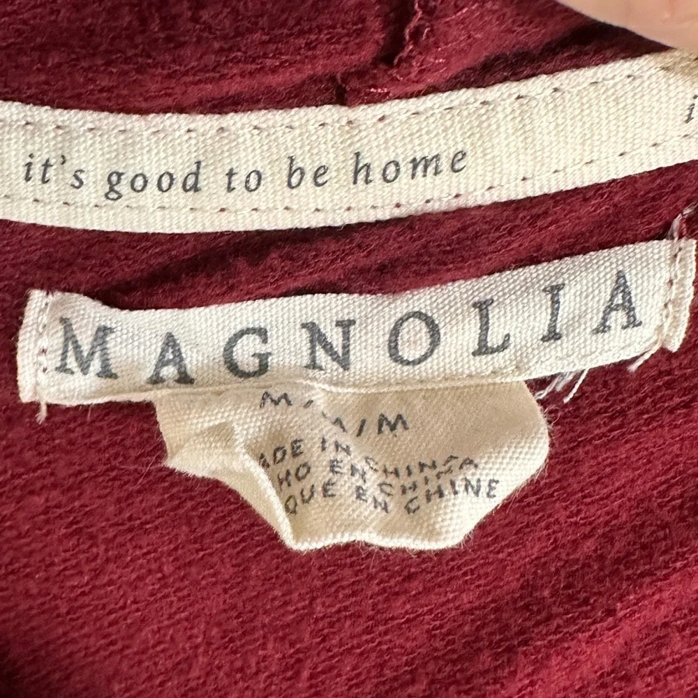 Magnolia Homebody Hoodie‎ Womens Medium Burgundy Homebody Sweatshirt Soft Cozy